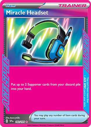 Miracle Headset 183  - Holofoil SV08 Surging Sparks - ACE SPEC Rare