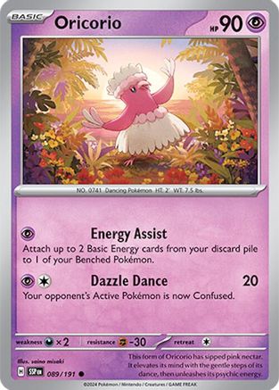 Oricorio 089/191  - Reverse Holofoil SV08 Surging Sparks - Common