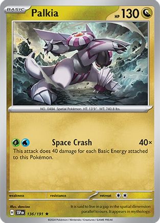 Palkia 136  - Reverse Holofoil SV08 Surging Sparks - Rare