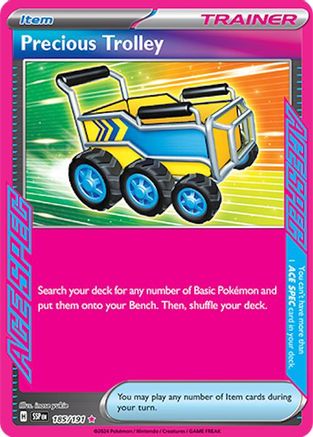 Precious Trolley 185  - Holofoil SV08 Surging Sparks - ACE SPEC Rare