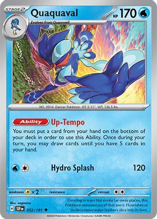Quaquaval 052  - Reverse Holofoil SV08 Surging Sparks - Uncommon