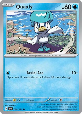 Quaxly 050  - Reverse Holofoil SV08 Surging Sparks - Common