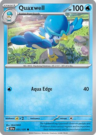 Quaxwell 051  - Reverse Holofoil SV08 Surging Sparks - Common