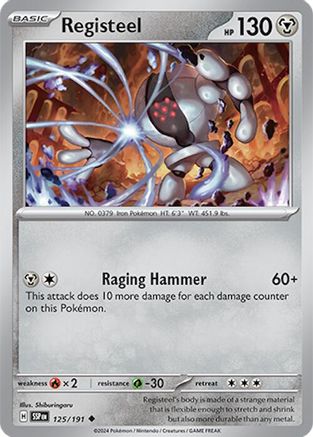 Registeel 125  SV08 Surging Sparks - Uncommon