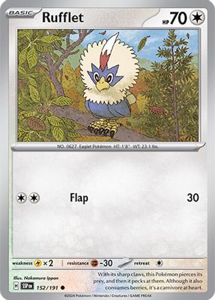 Rufflet 152  SV08 Surging Sparks - Common