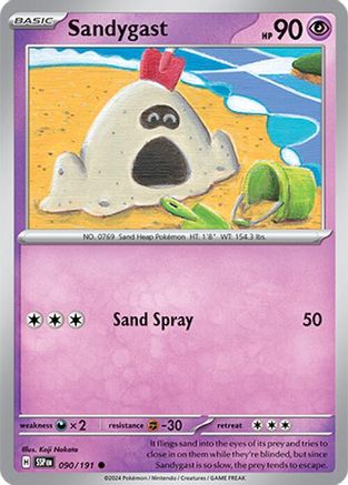 Sandygast 090  - Reverse Holofoil SV08 Surging Sparks - Common