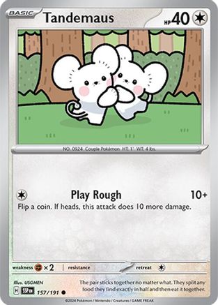 Tandemaus 157  - Reverse Holofoil SV08 Surging Sparks - Common