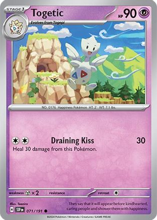 Togetic 071  - Reverse Holofoil SV08 Surging Sparks - Common