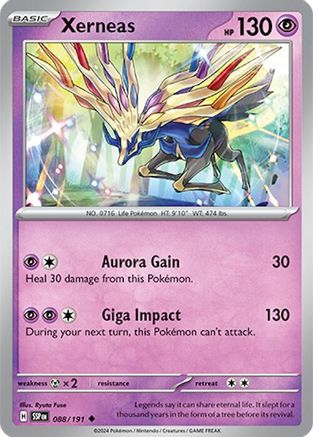 Xerneas 088  - Reverse Holofoil SV08 Surging Sparks - Uncommon