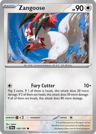 Zangoose 149  SV08 Surging Sparks - Common