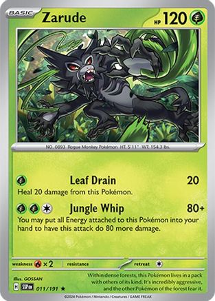 Zarude 011  - Holofoil SV08 Surging Sparks - Rare