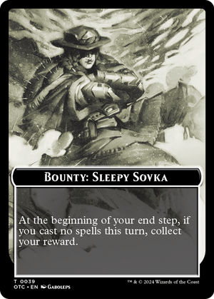 Bounty: Sleepy Sovka // Wanted! (TOTC-039) - Outlaws of Thunder Junction Commander Tokens Foil