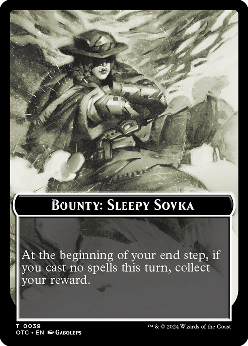Bounty: Sleepy Sovka // Wanted! (TOTC-039) - Outlaws of Thunder Junction Commander Tokens Foil