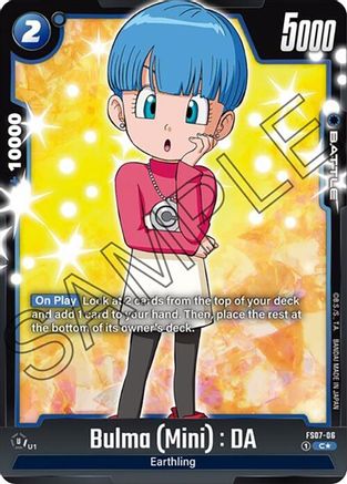 Bulma (Mini) : DA (Bonus Pack Alternate Art) (FS07-06) - Starter Deck 7 Vegeta Mini Holofoil