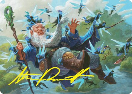 Mischievous Mystic Art Card (7/54) (Gold-Stamped Signature) (ASFDN-007) - Art Series: Foundations
