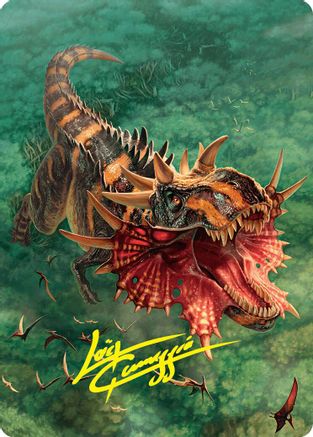 Gigantosaurus Art Card (53/54) (Gold-Stamped Signature) (ASFDN-053) - Art Series: Foundations