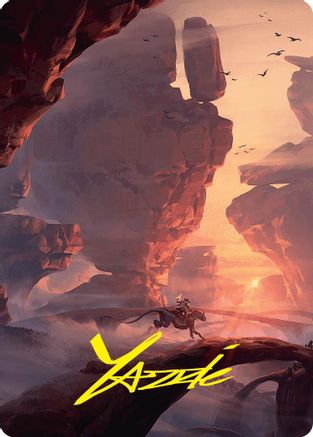 Mountain Art Card (24/54) (Gold-Stamped Signature) (ASFDN-024) - Art Series: Foundations