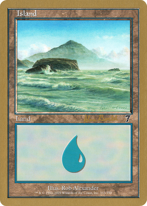 Island (333) - 2001 Alex Borteh (7ED) (WCD-) - World Championship Decks 2001