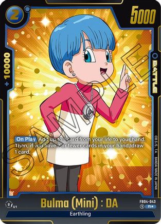 Bulma (Mini) : DA (Alternate Art) (FB04-043) - Ultra Limit Holofoil
