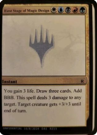 First Stage of Magic Design (-) - Un-Known Event Playtest Cards