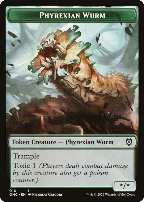 Phyrexian Wurm (TONC-016) - Phyrexia: All Will Be One Commander Tokens