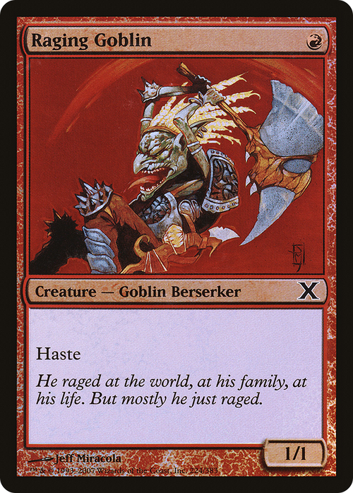 Raging Goblin (10E-224★) - Tenth Edition Foil