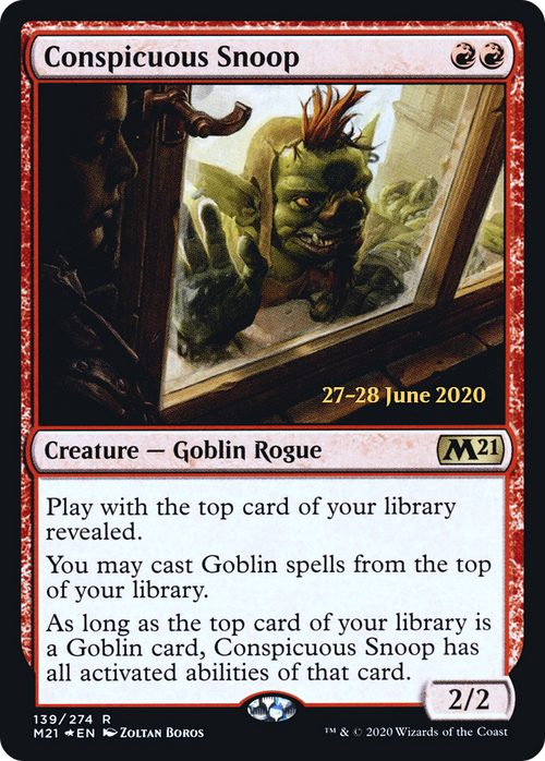 Conspicuous Snoop (PRE-139S) - Core Set 2021 Promos Foil