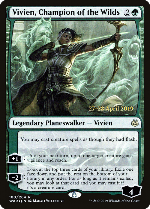 Vivien, Champion of the Wilds (PRE-180S) - War of the Spark Promos Foil