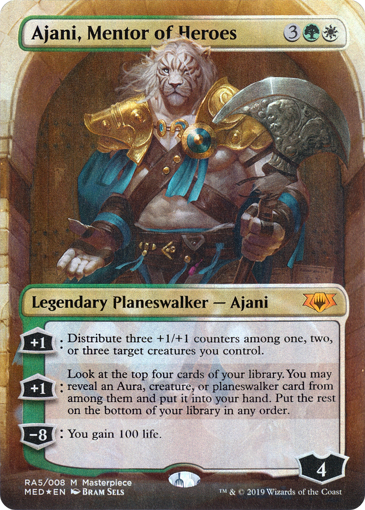 Ajani, Mentor of Heroes (MED2-RA5) - Mythic Edition (Borderless) Foil