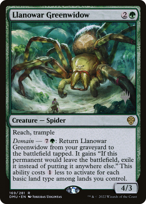 Llanowar Greenwidow (PPDMU-169) - Dominaria United Promos Foil