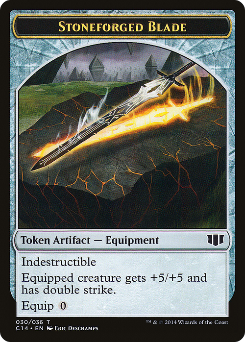 Stoneforged Blade // Germ Double-sided Token (C14-030) - Commander 2014 Tokens