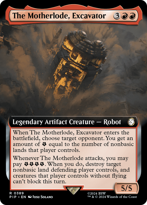 The Motherlode, Excavator (Extended Art) (PIP-389) - Fallout: (Extended Art) Foil