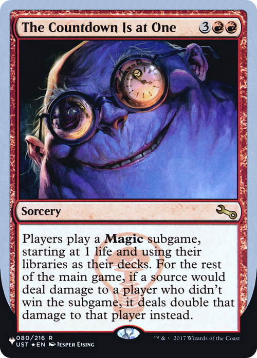 The Countdown Is at One (LIST-080/216) - The List (Unfinity Foil Edition) Foil