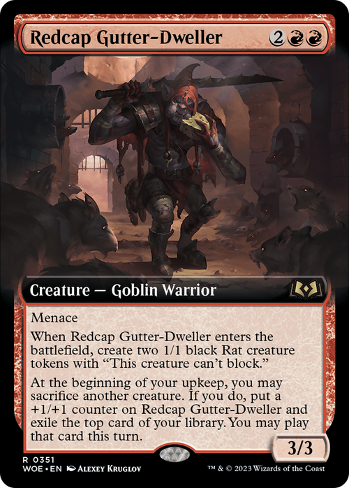 Redcap Gutter-Dweller (Extended Art) (WOE-351) - Wilds of Eldraine: (Extended Art)