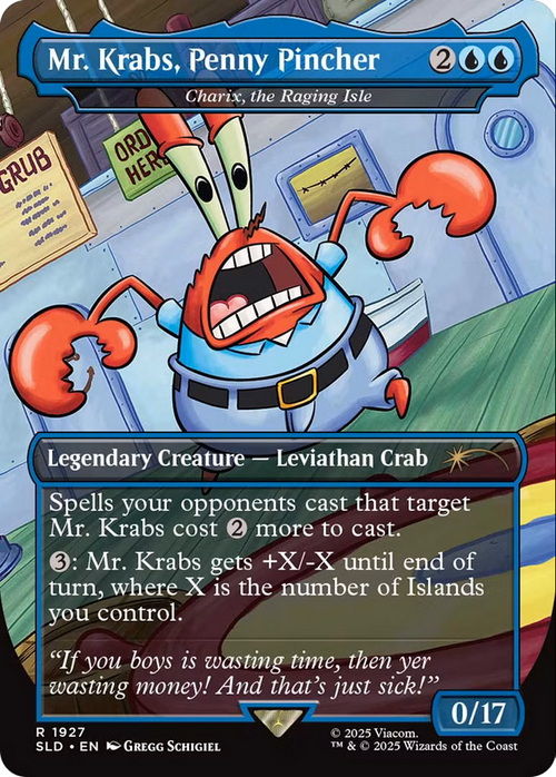 Mr. Krabs, Penny Pincher - Charix, the Raging Isle (SLD-1927) - Secret Lair Drop / Mr. Krabs, Penny Pincher (Borderless)