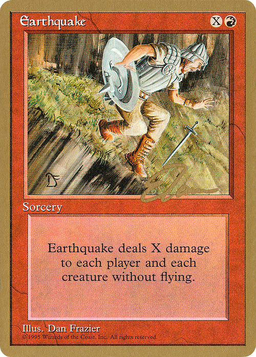 Earthquake - 1996 Eric Tam (4ED) (WCD-) - Pro Tour Collector Set