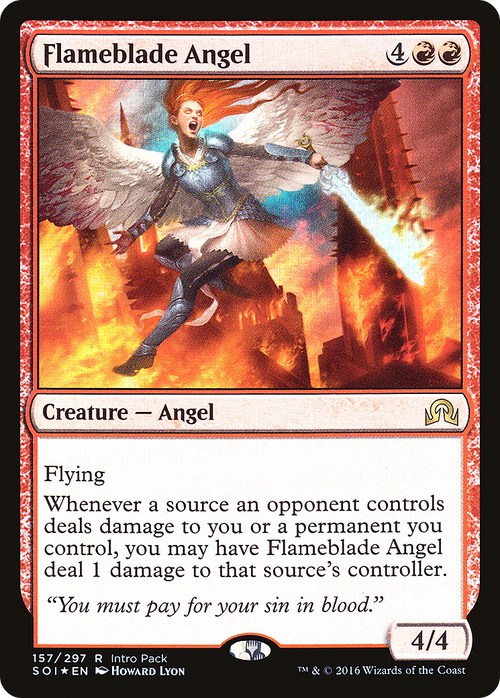 Flameblade Angel (UMP-157) - Shadows over Innistrad Promos Foil