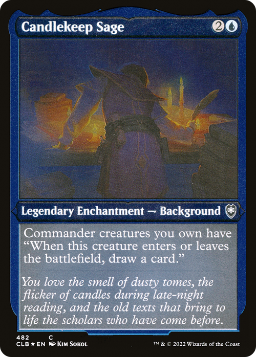 Candlekeep Sage (Foil Etched) (CLB-482) - Commander Legends: Battle for Baldur's Gate Foil