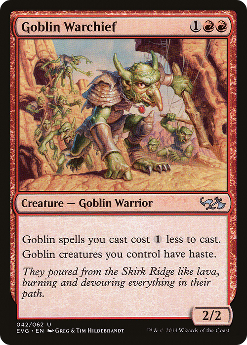 Goblin Warchief (DD3-042) - Duel Decks Anthology: Elves vs. Goblins