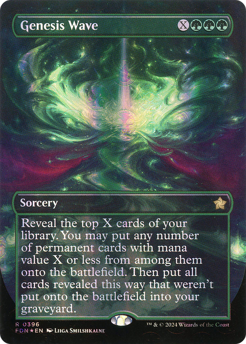 Genesis Wave (Borderless) (Mana Foil) (FDN-396) - Foundations Foil