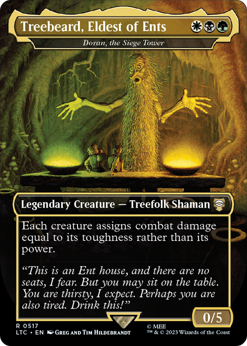 Treebeard, Eldest of Ents - Doran, the Siege Tower (Borderless) (LTC-517) - Tales of Middle-earth Commander / Treebeard, Eldest of Ents Foil