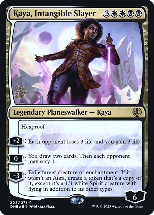 Kaya, Intangible Slayer (PRE-205) - Phyrexia: All Will Be One Promos Foil