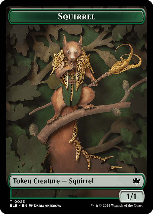 Squirrel Token (BLB-023) - Bloomburrow Tokens