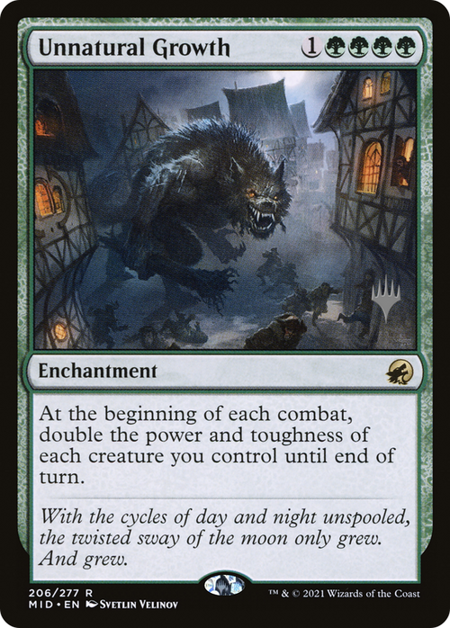 Unnatural Growth (PPMID-206P) - Innistrad: Midnight Hunt Promos