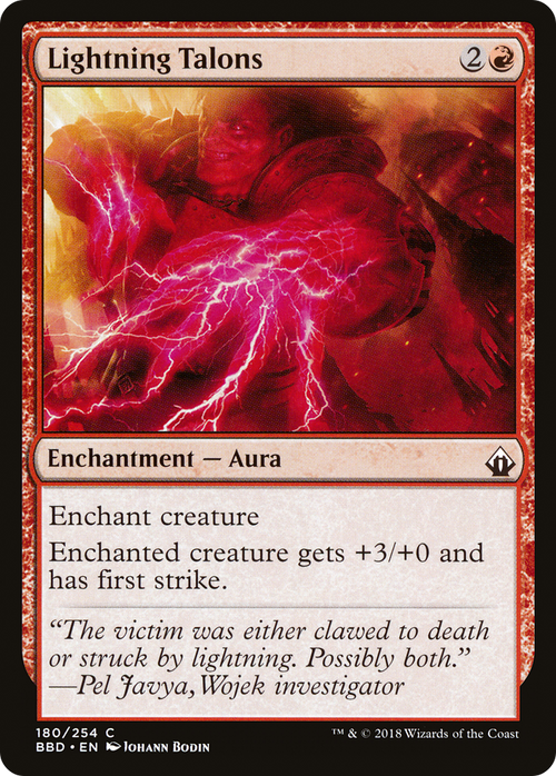 Lightning Talons (BBD-180) - Battlebond Foil