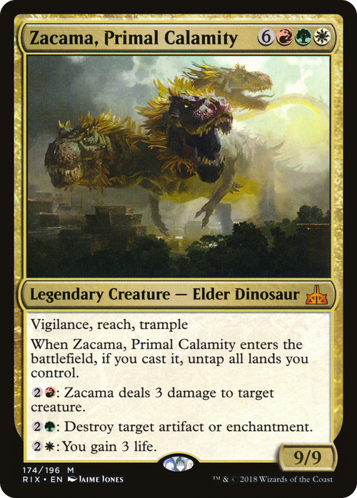 Zacama, Primal Calamity (RIX-174) - Rivals of Ixalan Foil