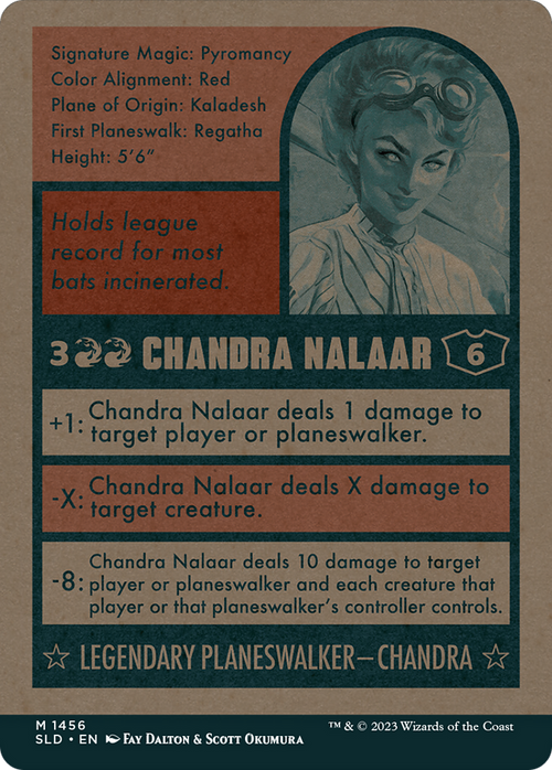 Chandra Nalaar (1456) (SLD-1456) - Secret Lair Drop: (Full Art) (Borderless) Foil