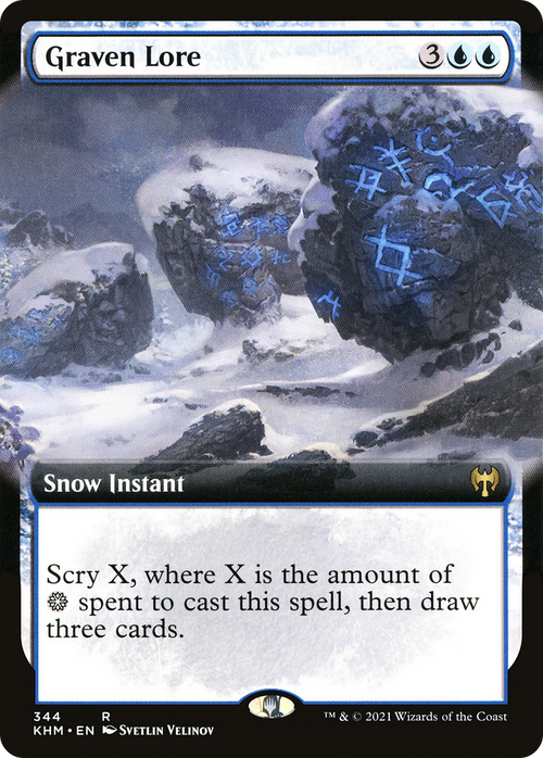 Graven Lore (Extended Art) (KHM-344) - Kaldheim: (Extended Art, snow) Foil