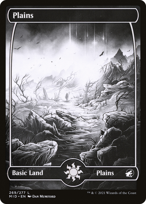 Plains (269) (MID-269) - Innistrad: Midnight Hunt: (Full Art, Showcase) Foil