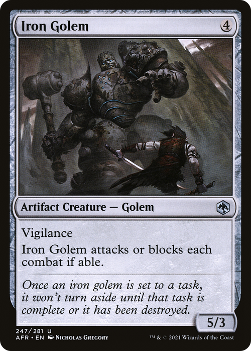 Iron Golem (AFR-247) - Adventures in the Forgotten Realms Foil